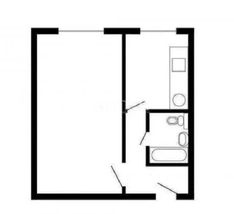 1-комнатная квартира: Курган, Озёрная улица, 3 (31.8 м) - Фото 1