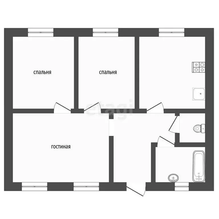 Дом в Тюмень, улица Шевченко (73 м) - Фото 1