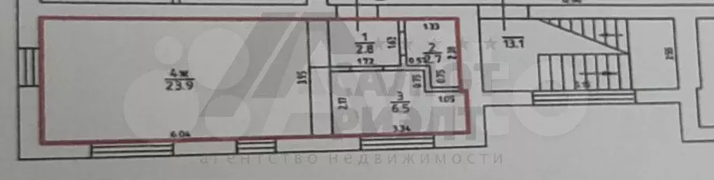 1-к. квартира, 35 м, 2/4 эт. - Фото 0