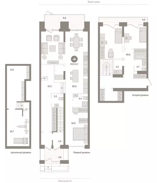 4-комнатная квартира: Тюмень, Причальная улица, 7 (212.38 м) - Фото 2