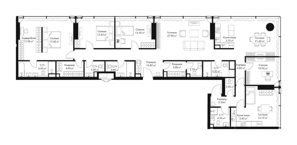 5-к кв. Москва ул. 3-я Ямского Поля, 9к6 (201.0 м) - Фото 2