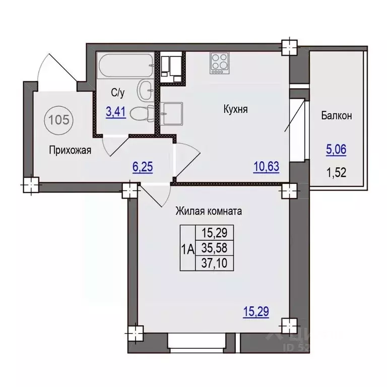 1-к кв. Псковская область, Псковский район, Завеличенская волость, д. ... - Фото 0