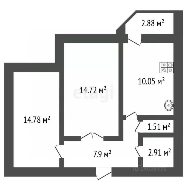 2-к кв. Владимирская область, Ковров ул. 9 Мая, 12 (52.8 м) - Фото 0