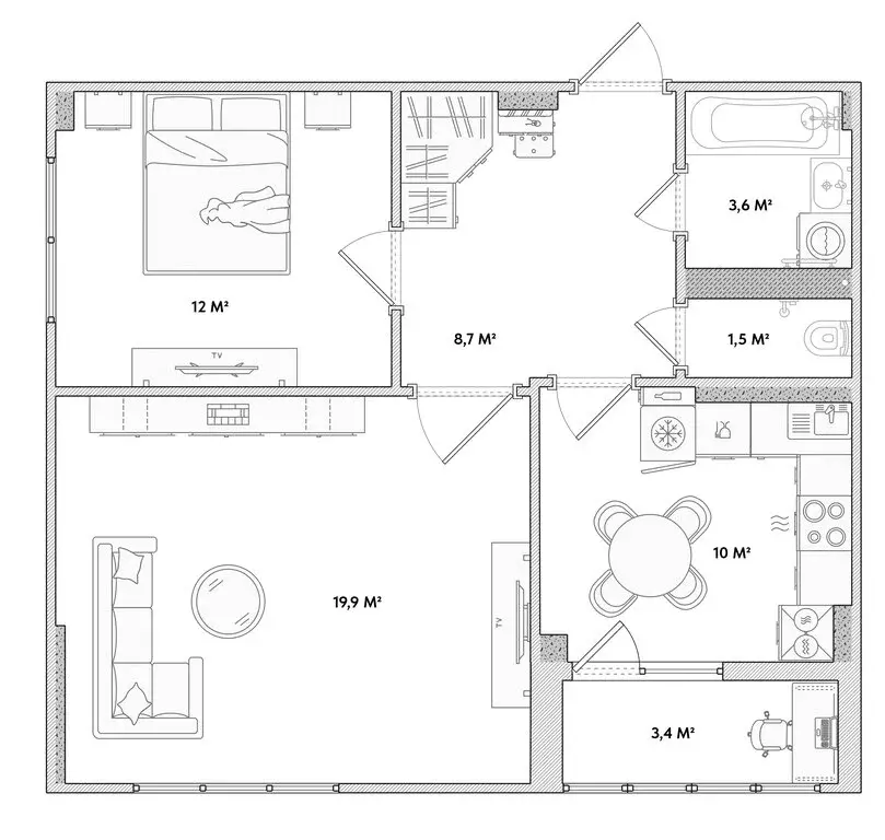 2-комнатная квартира: Орёл, Раздольная улица, 29 (55.7 м) - Фото 2