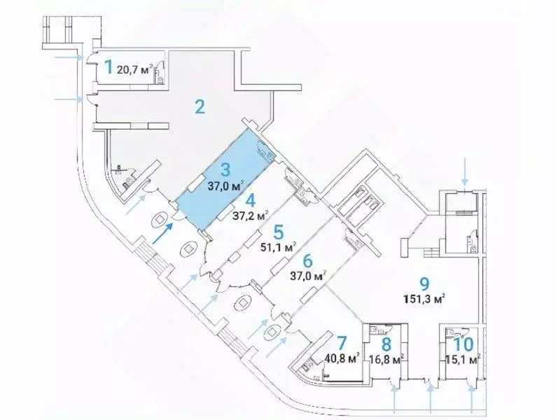 Помещение свободного назначения в Москва Ярцевская ул., 27к1 (37 м) - Фото 1