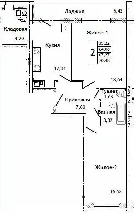 2-к кв. Смоленская область, Смоленский муниципальный округ, д. ... - Фото 0