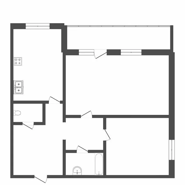 2-комнатная квартира: Тюмень, улица Грибоедова, 13к1 (66 м) - Фото 1