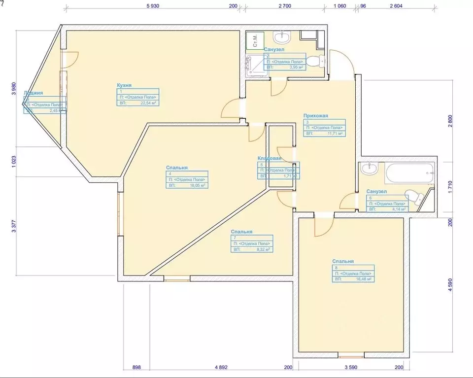 3-к кв. Москва Братиславская ул., 6 (88.0 м) - Фото 1