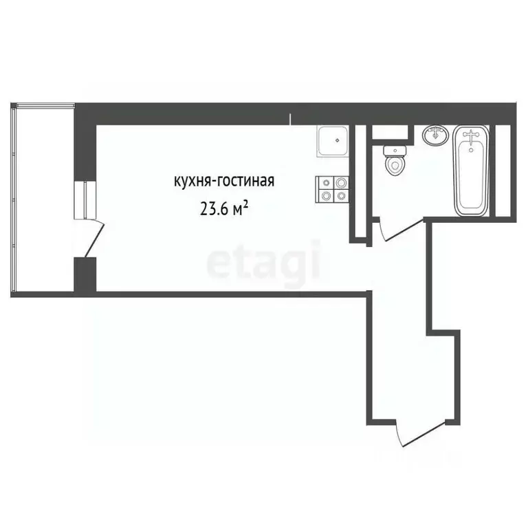 Студия Московская область, Балашиха ш. Косинское, 10 (23.6 м) - Фото 2