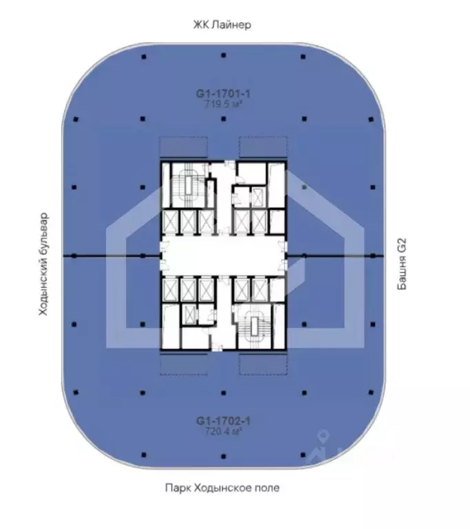 Помещение свободного назначения в Москва Ходынский бул., 20А/2 (726 м) - Фото 2