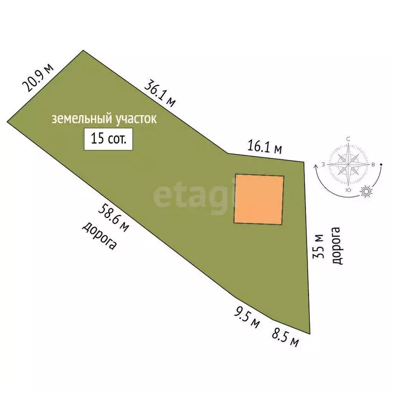 Участок в Миасс, Зашкольная улица (6 м) - Фото 1