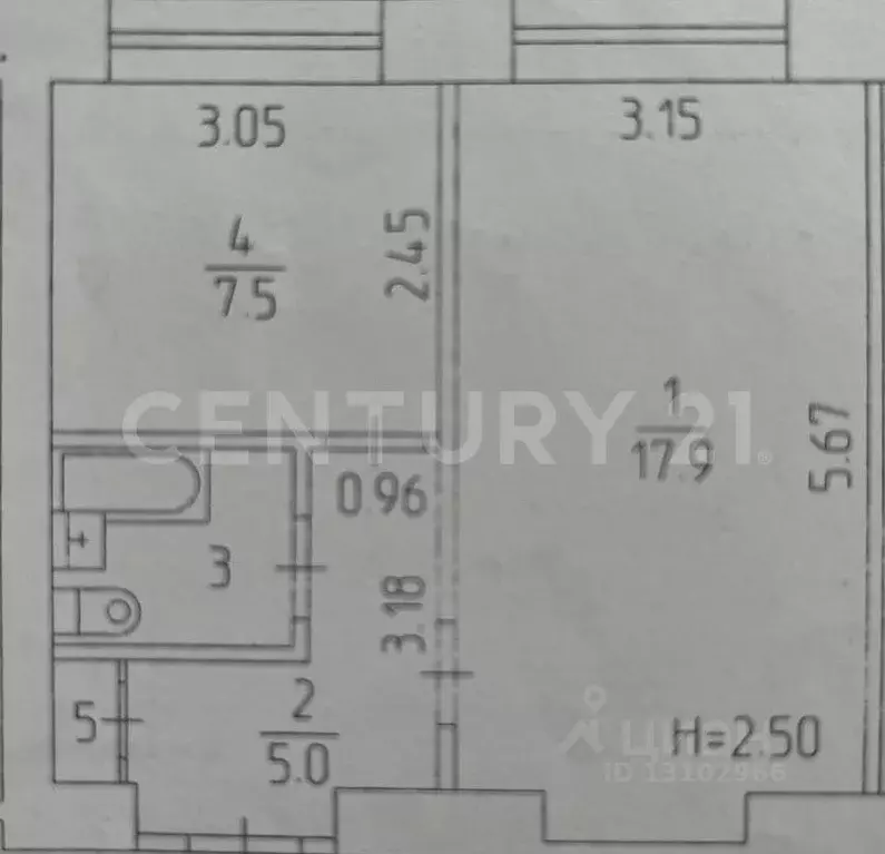 1-к кв. Пермский край, Пермь Петропавловская ул., 37 (35.1 м) - Фото 2