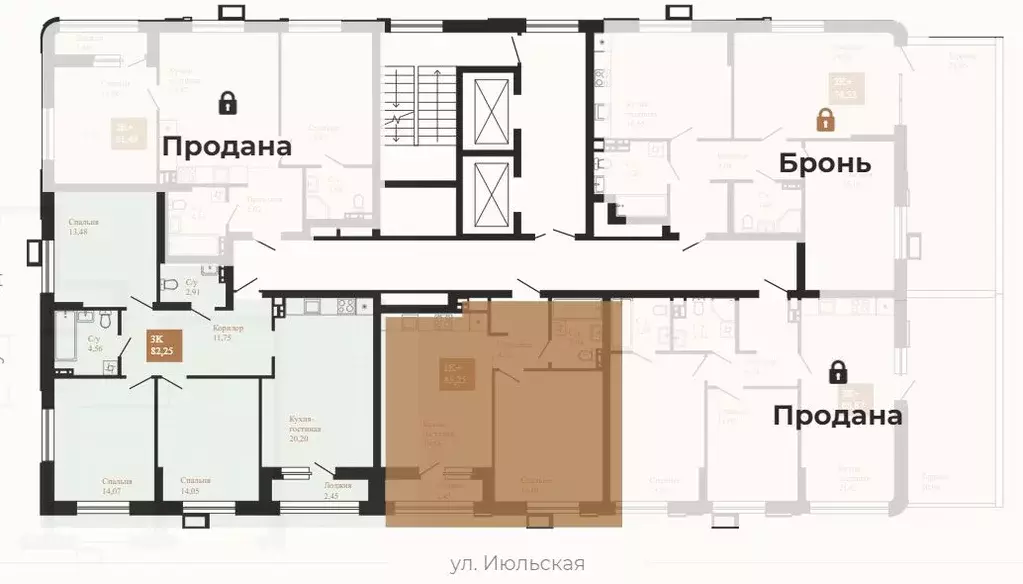 3-к кв. Свердловская область, Екатеринбург ул. Июльская (81.74 м) - Фото 1