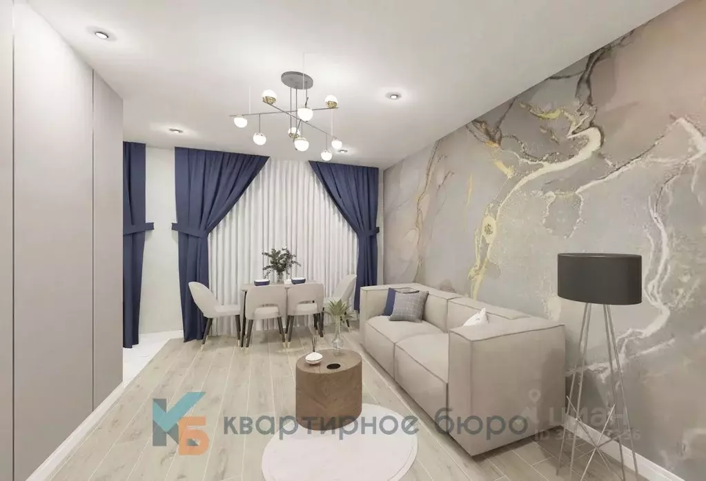 2-к кв. Омская область, Омск ул. Рождественского, 5 (45.0 м) - Фото 0