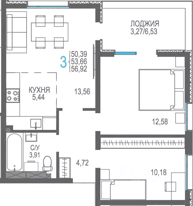 3-к кв. Крым, Сакский район, Лесновское с/пос, с. Прибрежное Розовое ... - Фото 1