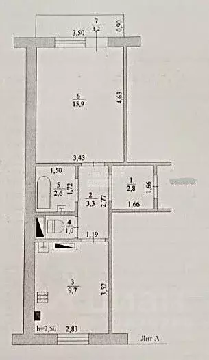 1-к кв. Липецкая область, Усмань ул. Пескова, 2 (35.3 м) - Фото 2