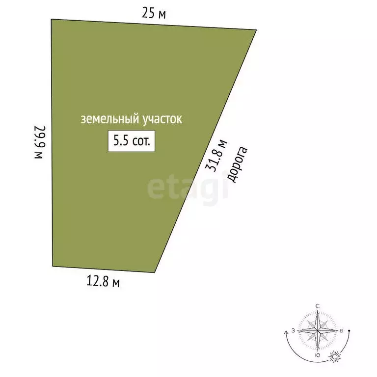 Участок в Альметьевск, СНТ Газовик (5.5 м) - Фото 1