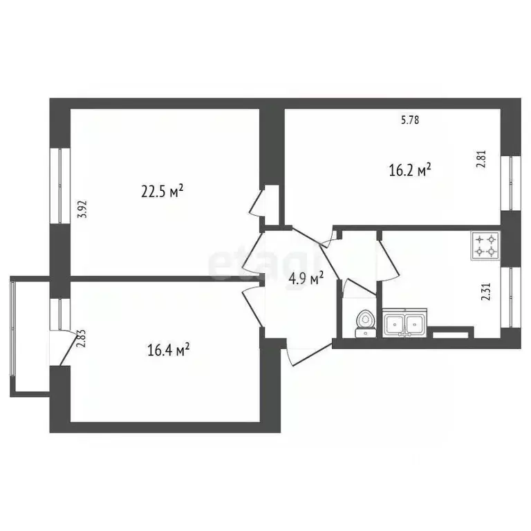 3-к кв. Санкт-Петербург Лесной просп., 59к2 (69.4 м) - Фото 1