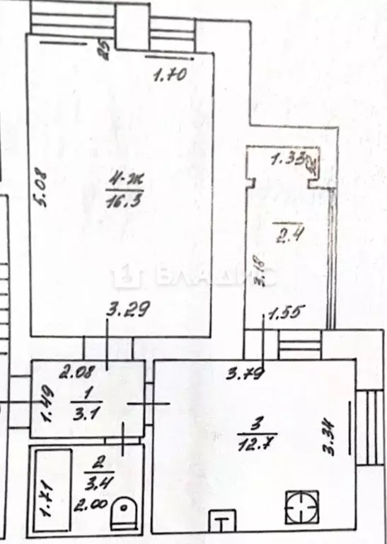 1-к кв. Калининградская область, Янтарный пгт ул. Лесная, 2Б (35.5 м) - Фото 2