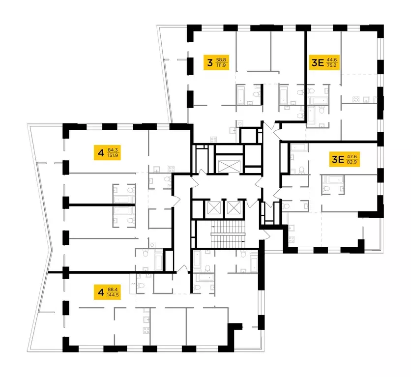 4-к кв. Москва ул. Эдуарда Стрельцова, 2к2 (153.3 м) - Фото 1