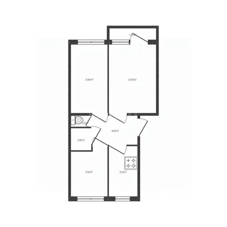 3-к кв. Брянская область, Брянск Белорусская ул., 42А (59.3 м) - Фото 1