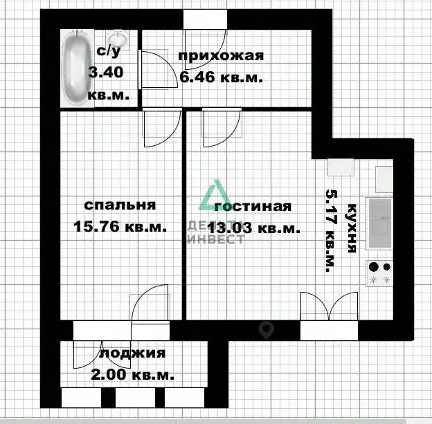 1-к кв. Башкортостан, Уфимский район, с. Михайловка ул. Сливовая, 8 ... - Фото 2