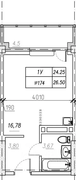 1-к кв. Приморский край, Владивосток ул. Нейбута, 135блок-ск4 (26.5 м) - Фото 0