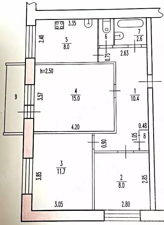 3-комнатная квартира: Вышний Волочёк, улица Гоголя, 19 (57.4 м) - Фото 1