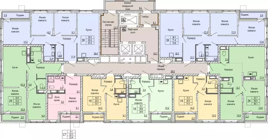 2-к кв. Нижегородская область, Нижний Новгород Кузнечиха Город жилой ... - Фото 2