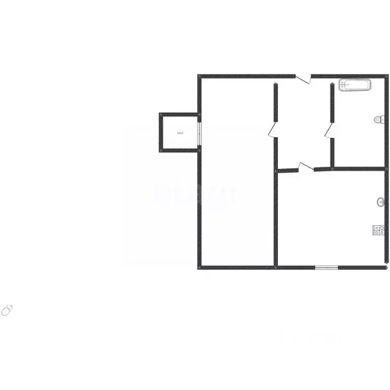 1-к кв. Иркутская область, Ангарск 22-й мкр, 43 (30.6 м) - Фото 2