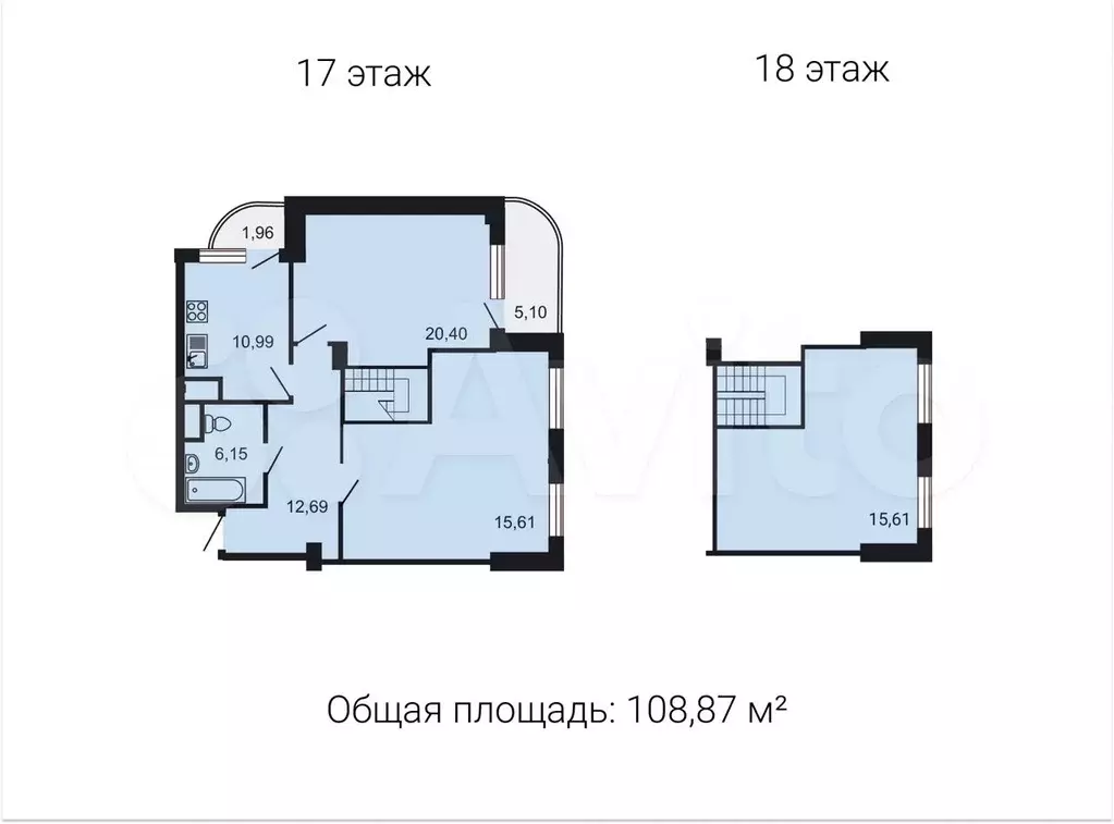 3-к. квартира, 116,1 м, 17/18 эт. - Фото 0