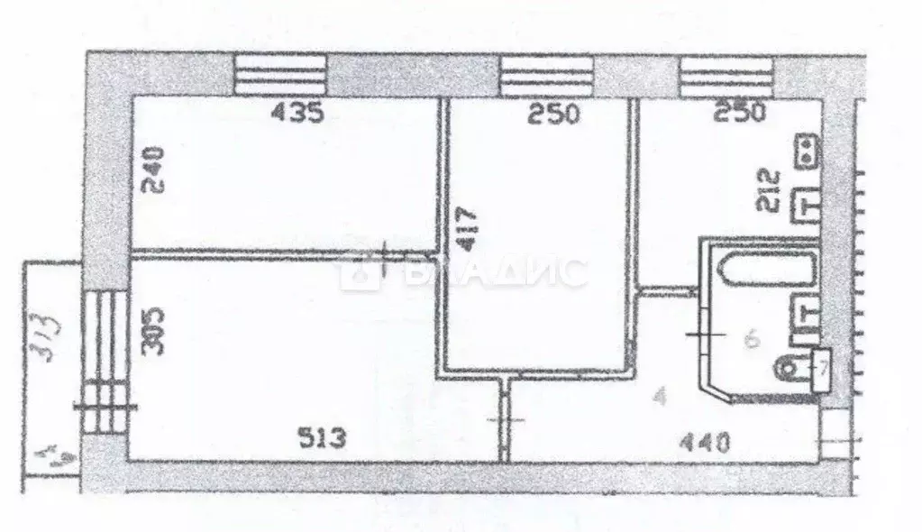 3-к кв. Пензенская область, Пенза ул. Мира, 25 (51.4 м) - Фото 2