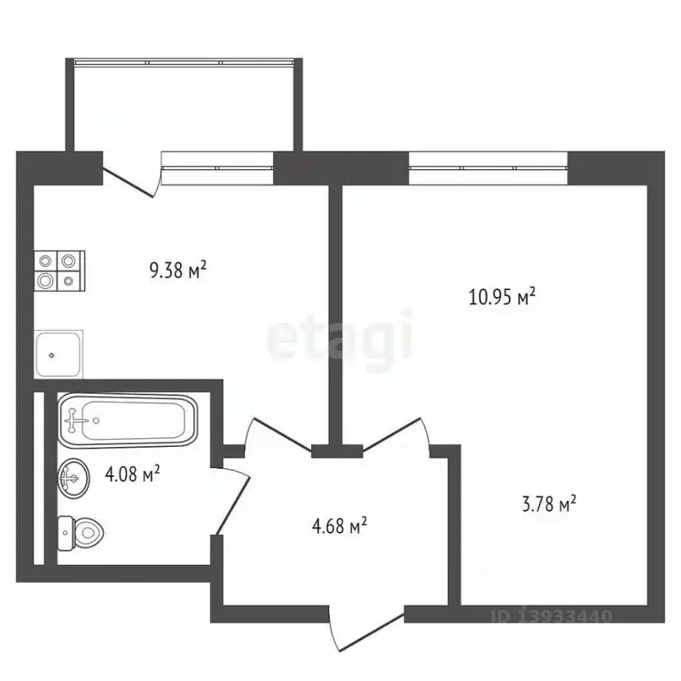 1-к кв. Тюменская область, Тюмень Чаркова 72 жилой комплекс (33.0 м) - Фото 2