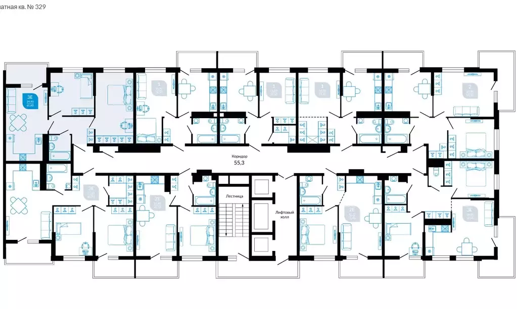 2-к кв. Краснодарский край, Краснодар ул. Конгрессная, 41к1 (63.6 м) - Фото 2
