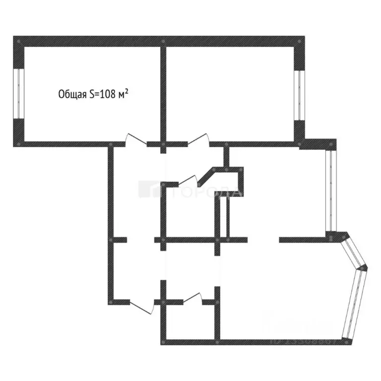 3-к кв. Кемеровская область, Новокузнецк ул. Павловского, 1А (108.0 м) - Фото 2