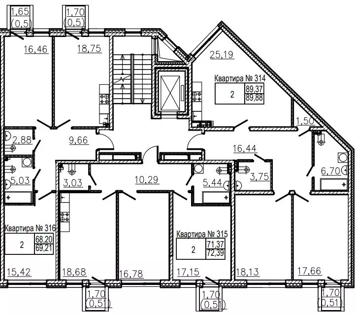 2-к кв. Санкт-Петербург ул. Чапаева, 17к2 (89.9 м) - Фото 1