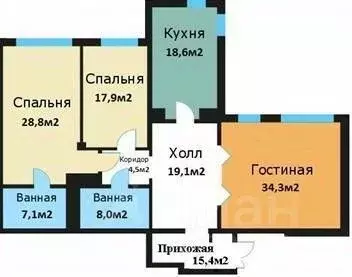 3-к кв. Москва ул. Архитектора Власова, 6 (153.7 м) - Фото 2