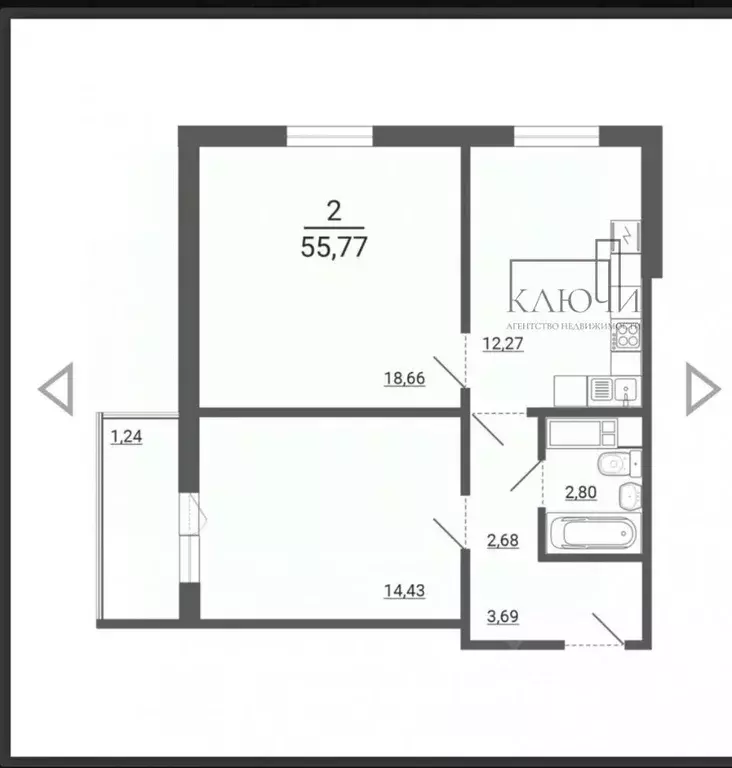 2-к кв. Челябинская область, Магнитогорск ул. 50-летия Магнитки, 29 ... - Фото 2
