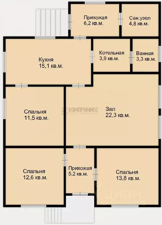 Дом в Краснодарский край, Абинск Красноармейская ул., 50А (99 м) - Фото 2