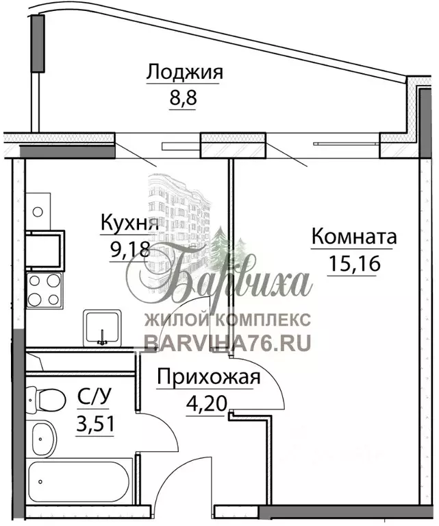 1-к кв. Ярославская область, Ярославский муниципальный округ, пос. ... - Фото 0