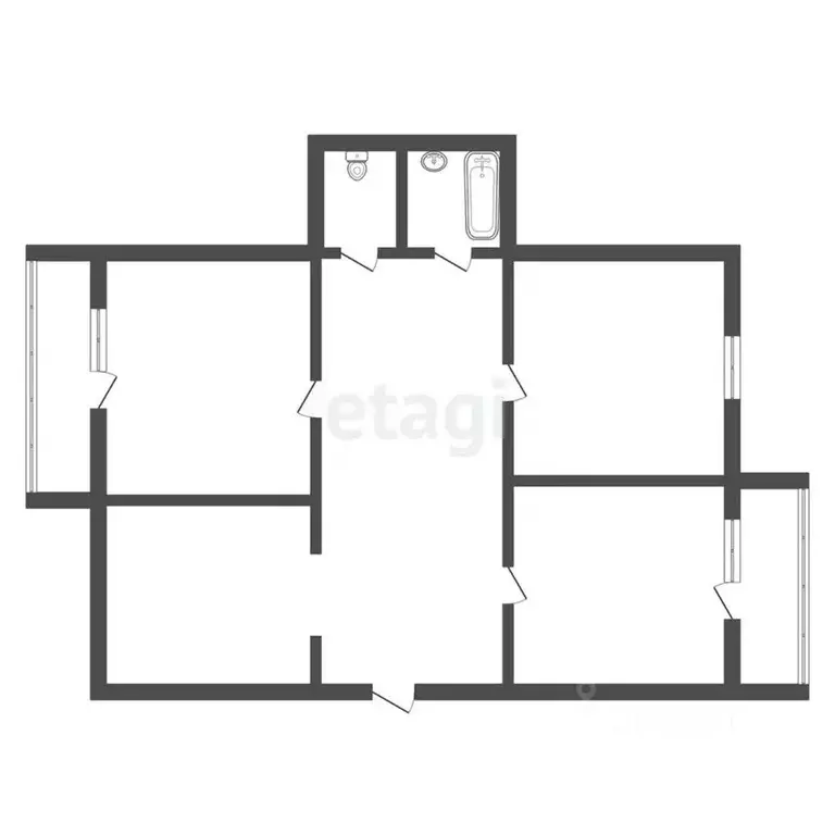 3-к кв. Амурская область, Благовещенск Зейская ул., 36 (78.6 м) - Фото 1