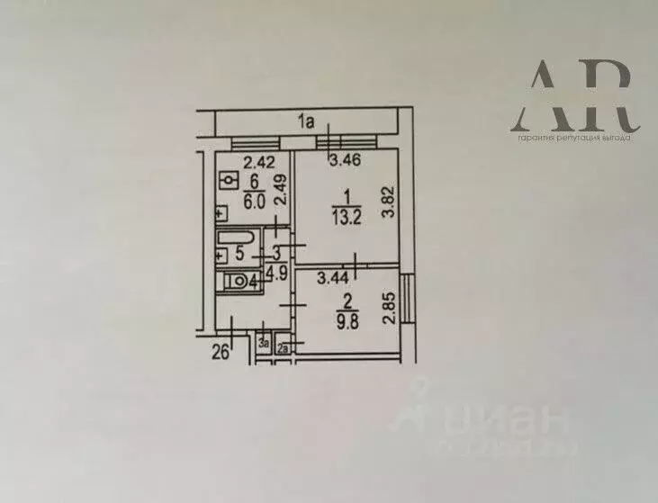 2-к кв. Москва ул. Красного Маяка, 11К2 (37.5 м) - Фото 1