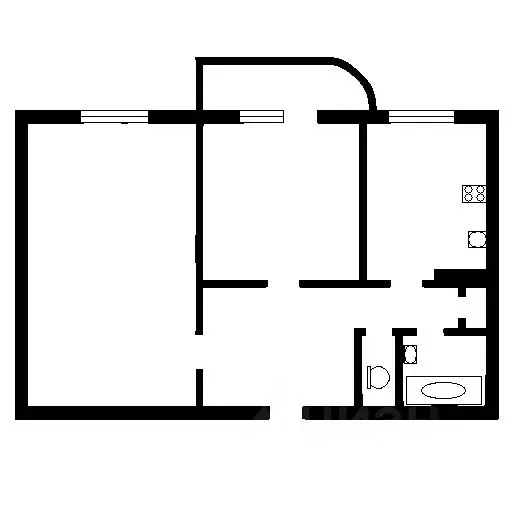 2-к кв. Санкт-Петербург ул. Савушкина, 122К2 (55.0 м) - Фото 1