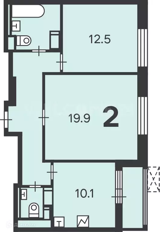 Продаётся 2-к квартира, 59 м - Фото 0