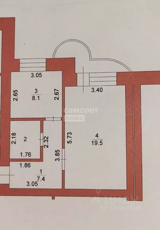 1-к кв. Липецкая область, Липецк ул. Леонтия Кривенкова, 13А (39.0 м) - Фото 2