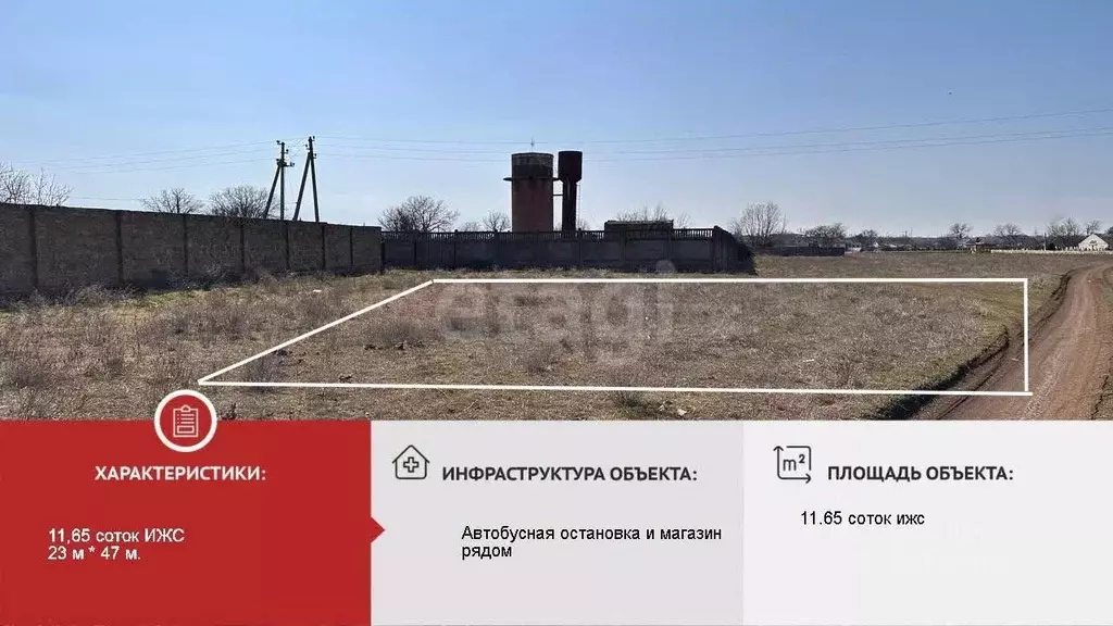 Участок в Крым, Сакский район, Митяевское с/пос, с. Шелковичное ул. ... - Фото 0