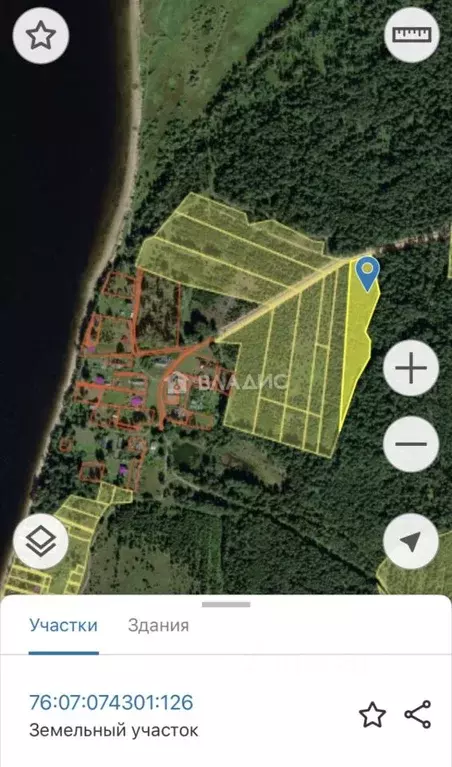 Участок в Ярославская область, Мышкинский муниципальный округ, д. ... - Фото 1