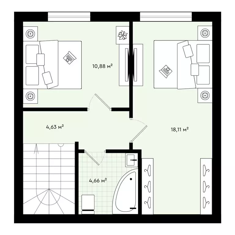2-комнатная квартира: Тюмень, улица Алексея Рогожина, 33 (81.08 м) - Фото 1