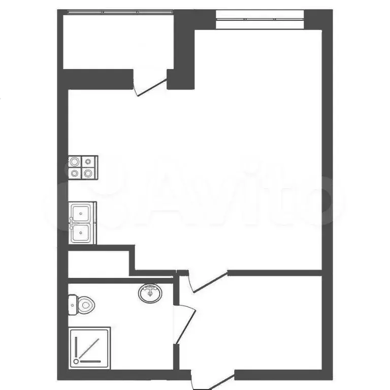 Квартира-студия, 27,7 м, 3/14 эт. - Фото 0