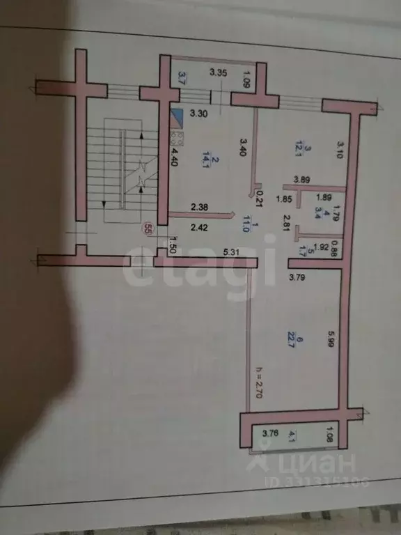 2-к кв. Калмыкия, Элиста 9-й мкр, 21 (65.0 м) - Фото 2